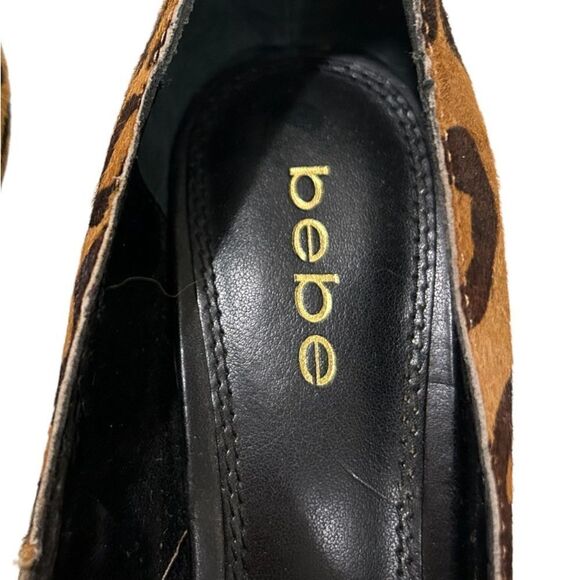 Bebe Animal Print Platform Heels Size 7 - Picture 5 of 10